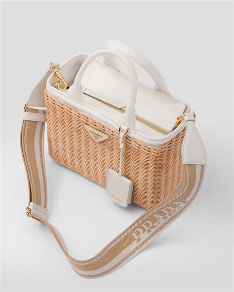 Prada wicker tote